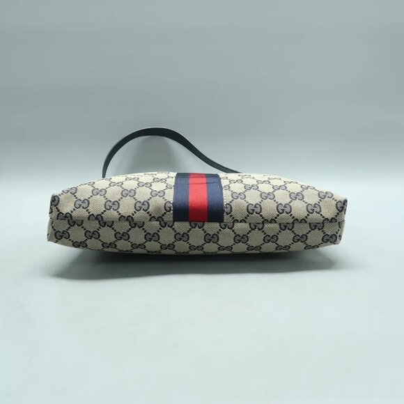 GUCCI Navy Cloth Shoulder Bag 597-021325 - Picture 4 of 12